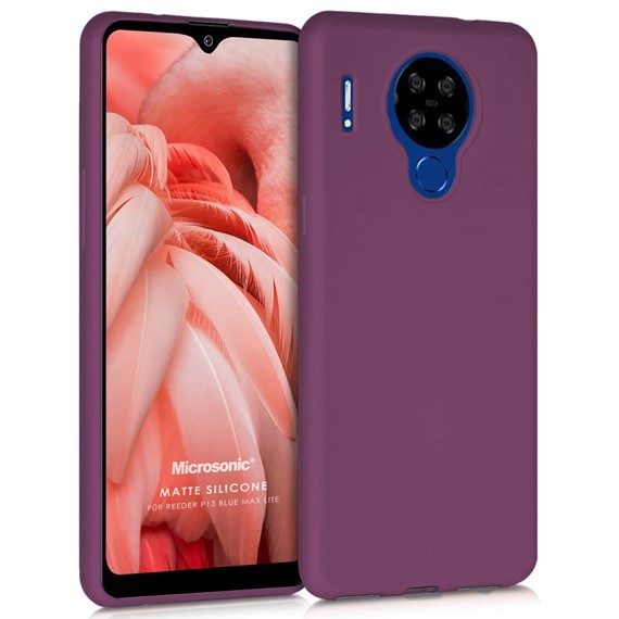 Microsonic Matte Silicone Reeder P13 Blue Max Lite Kılıf Mor 1