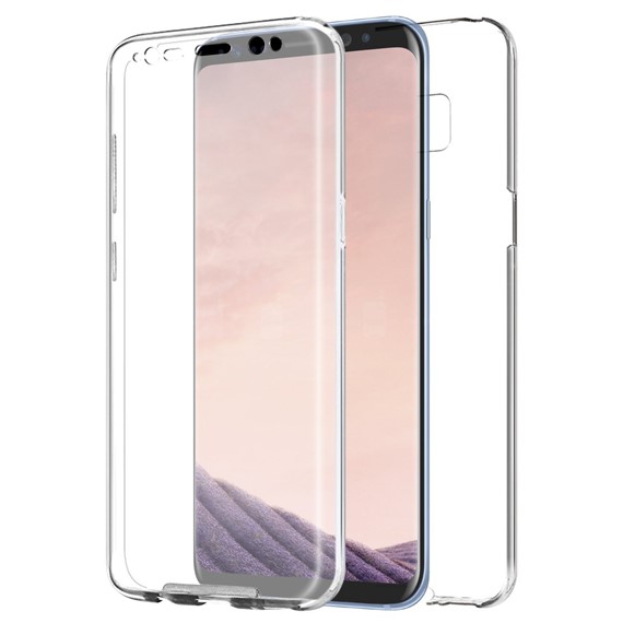 Microsonic Samsung Galaxy S8 Kılıf 6 tarafı tam full koruma 360 Clear Soft Şeffaf 1