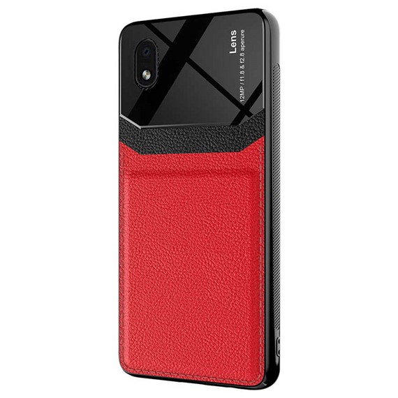 Microsonic Samsung Galaxy A01 Core Kılıf Uniq Leather Kırmızı 2