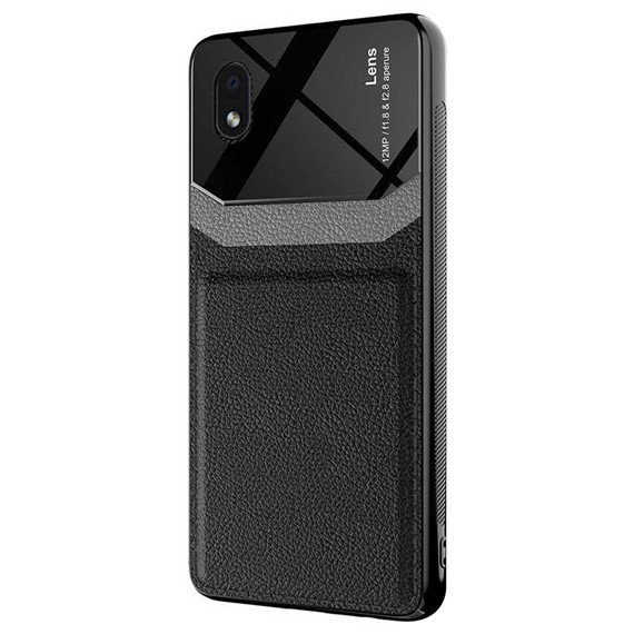 Microsonic Samsung Galaxy A01 Core Kılıf Uniq Leather Siyah 2