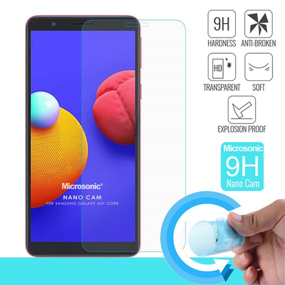 Microsonic Samsung Galaxy A01 Core Nano Glass Cam Ekran Koruyucu 1
