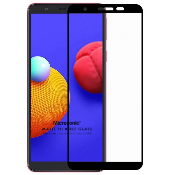 Microsonic Samsung Galaxy A01 Core Seramik Matte Flexible Ekran Koruyucu Siyah 2