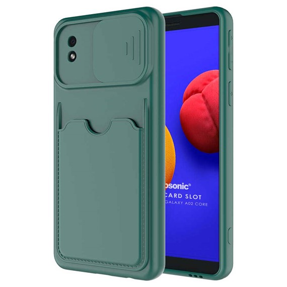 Microsonic Samsung Galaxy A01 Core Kılıf Inside Card Slot Koyu Yeşil 1