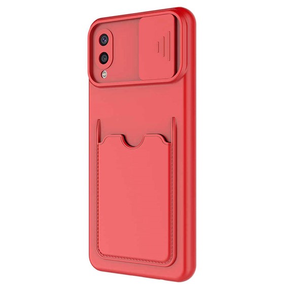 Microsonic Samsung Galaxy A02 Kılıf Inside Card Slot Kırmızı 2