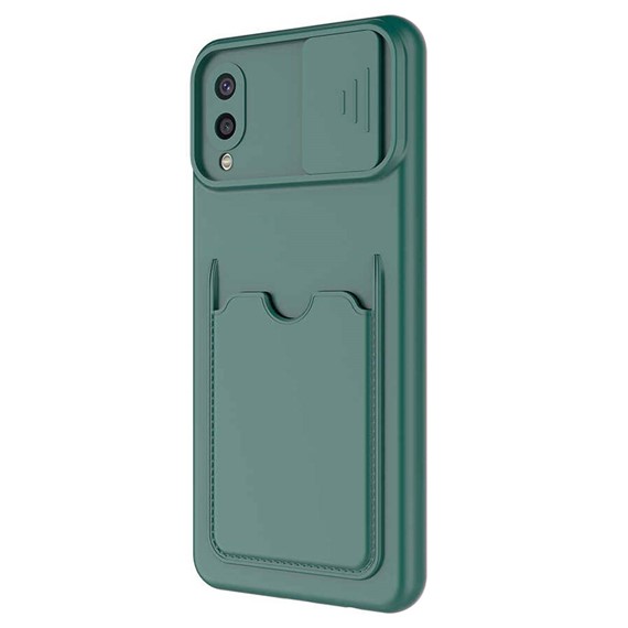 Microsonic Samsung Galaxy A02 Kılıf Inside Card Slot Koyu Yeşil 2