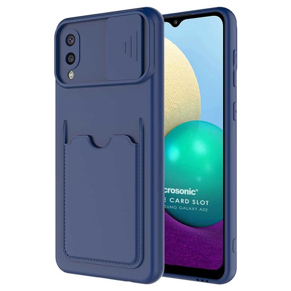 Microsonic Samsung Galaxy A02 Kılıf Inside Card Slot Lacivert 1