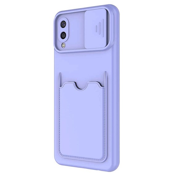 Microsonic Samsung Galaxy A02 Kılıf Inside Card Slot Lila 2