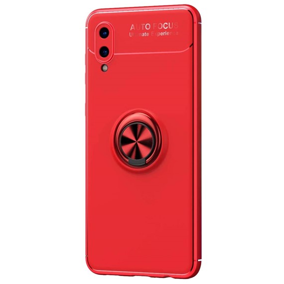 Microsonic Samsung Galaxy A02 Kılıf Kickstand Ring Holder Kırmızı 2
