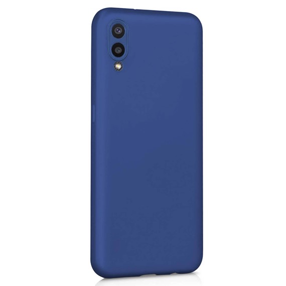 Microsonic Matte Silicone Samsung Galaxy A02 Kılıf Lacivert 2
