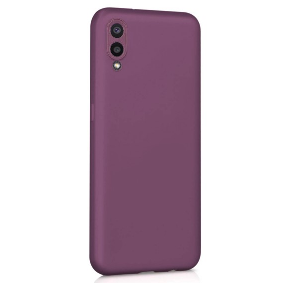 Microsonic Matte Silicone Samsung Galaxy A02 Kılıf Mor 2