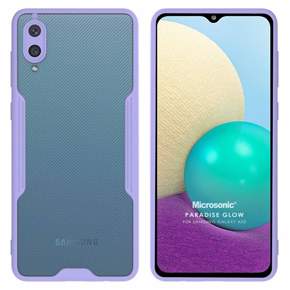 Microsonic Samsung Galaxy A02 Kılıf Paradise Glow Lila 1