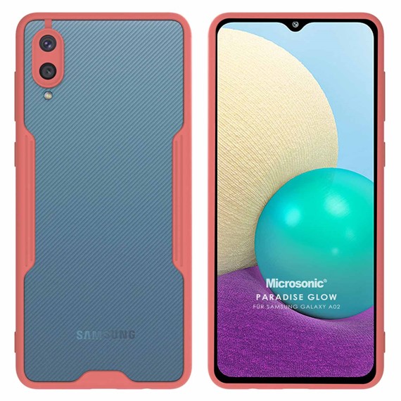 Microsonic Samsung Galaxy A02 Kılıf Paradise Glow Pembe 1