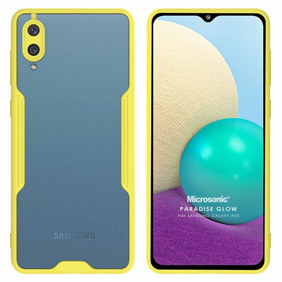 Microsonic Samsung Galaxy A02 Kılıf Paradise Glow Sarı 1