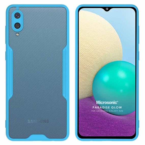 Microsonic Samsung Galaxy A02 Kılıf Paradise Glow Turkuaz 1