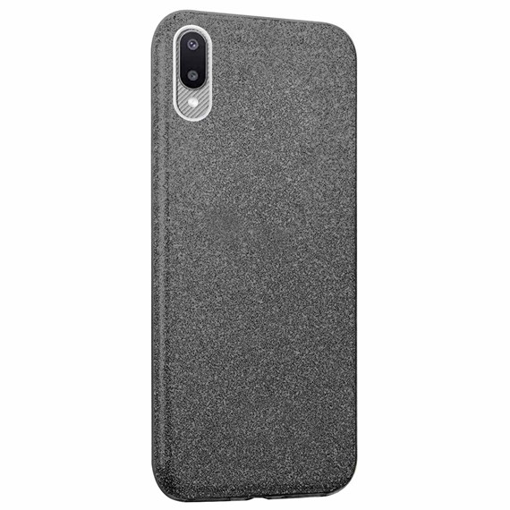 Microsonic Samsung Galaxy A02 Kılıf Sparkle Shiny Siyah 2