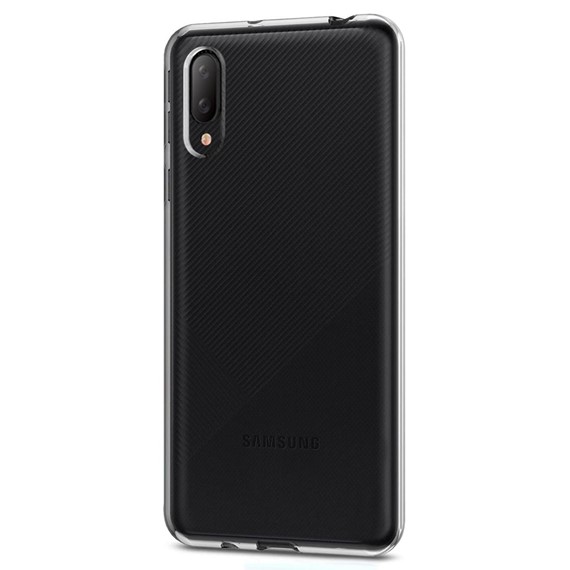 Microsonic Samsung Galaxy A02 Kılıf Transparent Soft Beyaz 2