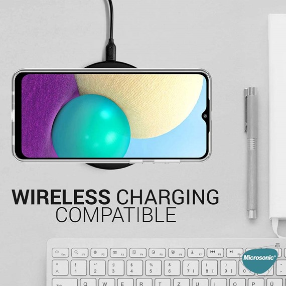 Microsonic Samsung Galaxy A02 Kılıf Transparent Soft Beyaz 4