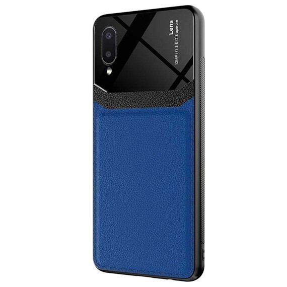 Microsonic Samsung Galaxy A02 Kılıf Uniq Leather Lacivert 2
