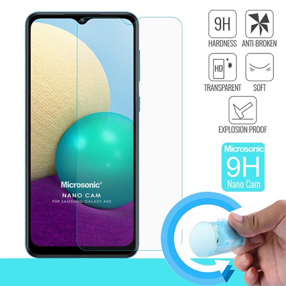 Microsonic Samsung Galaxy A02 Nano Glass Cam Ekran Koruyucu 1