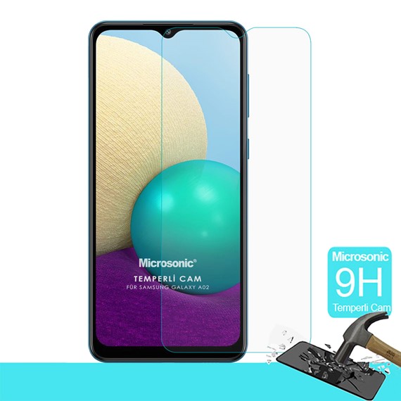 Microsonic Samsung Galaxy A02 Tempered Glass Cam Ekran Koruyucu 1