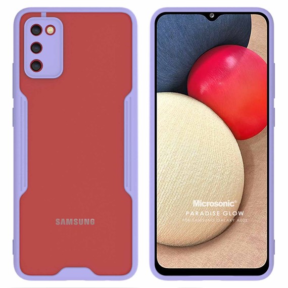 Microsonic Samsung Galaxy A02S Kılıf Paradise Glow Lila 1