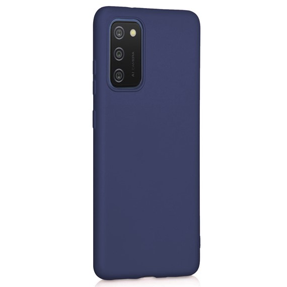 Microsonic Matte Silicone Samsung Galaxy A02s Kılıf Lacivert 2