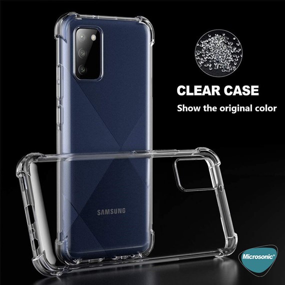 Microsonic Samsung Galaxy A02s Kılıf Shock Absorbing Şeffaf 4