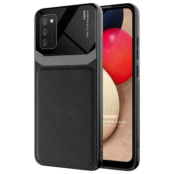 Microsonic Samsung Galaxy A02s Kılıf Uniq Leather Siyah 1