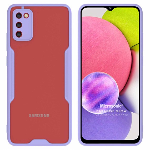 Microsonic Samsung Galaxy A03S Kılıf Paradise Glow Lila 1