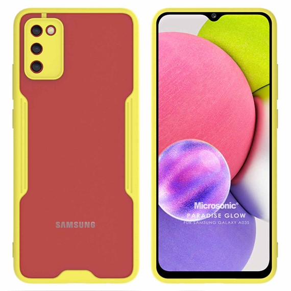 Microsonic Samsung Galaxy A03S Kılıf Paradise Glow Sarı 1