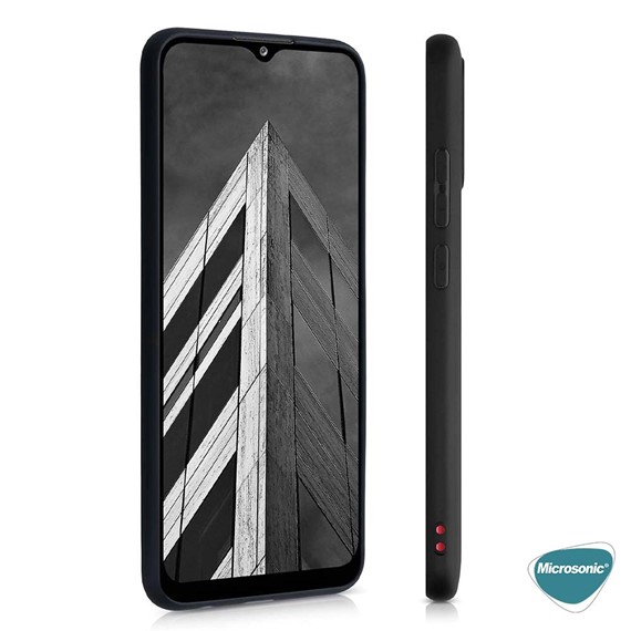 Microsonic Matte Silicone Samsung Galaxy A03s Kılıf Mavi 3