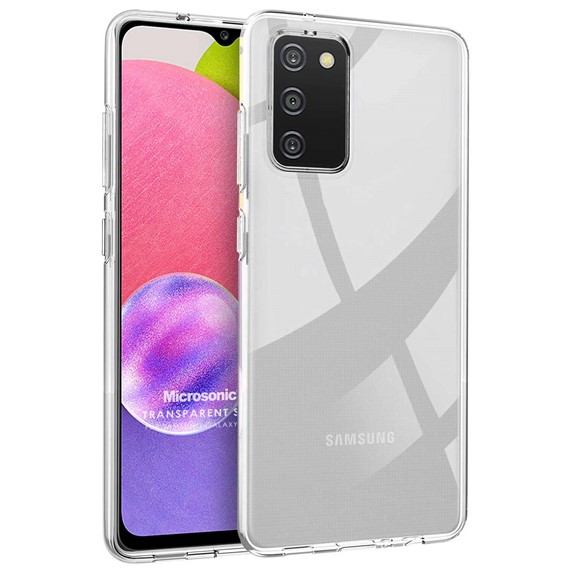 Microsonic Samsung Galaxy A03s Kılıf Transparent Soft Beyaz 1