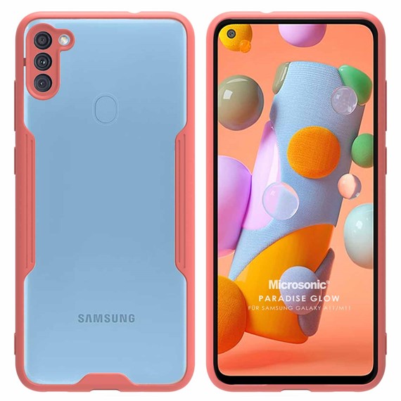 Microsonic Samsung Galaxy A11 Kılıf Paradise Glow Pembe 1