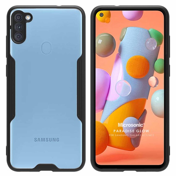 Microsonic Samsung Galaxy A11 Kılıf Paradise Glow Siyah 1