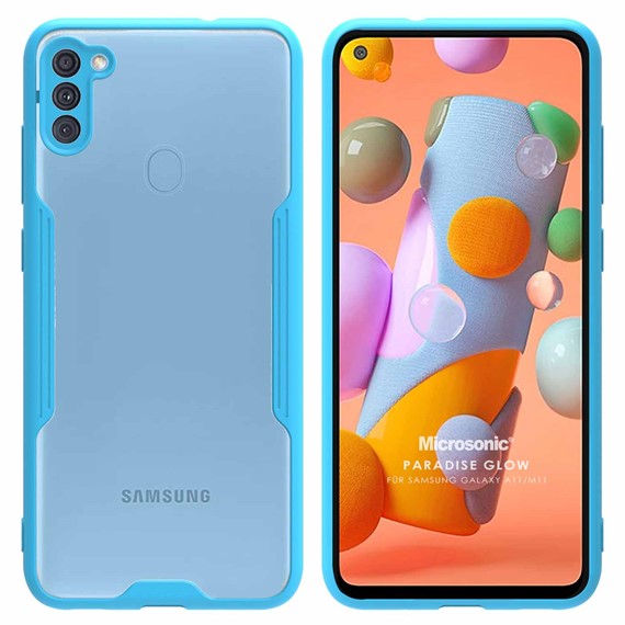 Microsonic Samsung Galaxy M11 Kılıf Paradise Glow Turkuaz 1