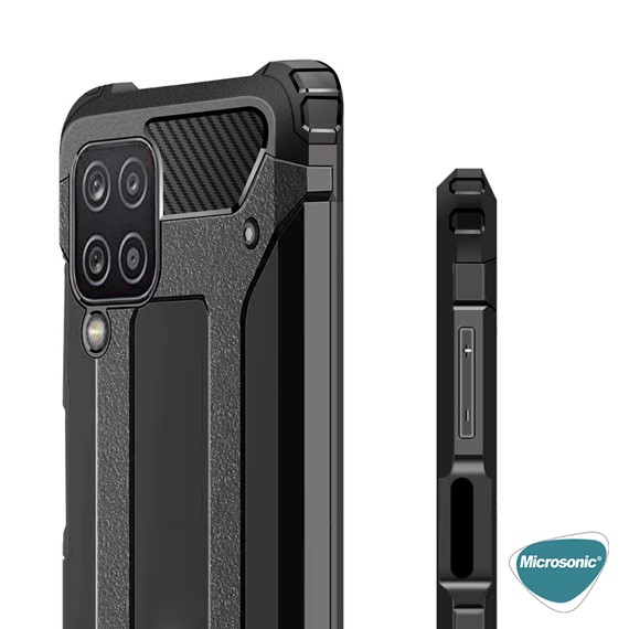 Microsonic Samsung Galaxy A12 Kılıf Rugged Armor Kırmızı 4