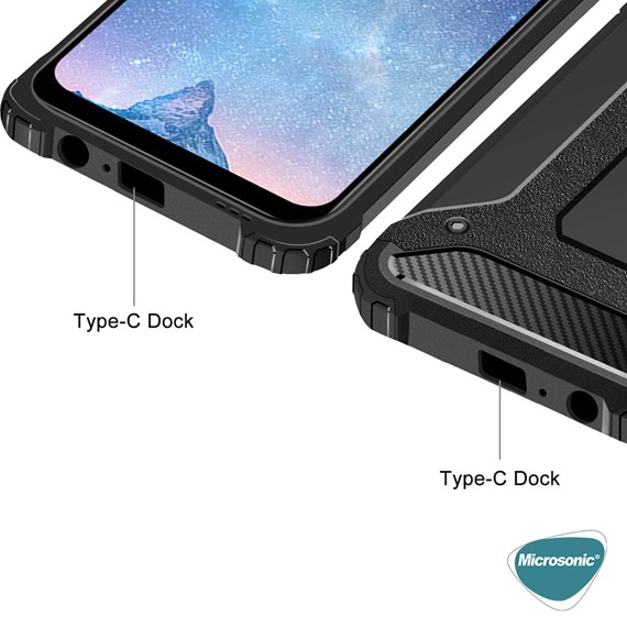 Microsonic Samsung Galaxy A12 Kılıf Rugged Armor Kırmızı 5