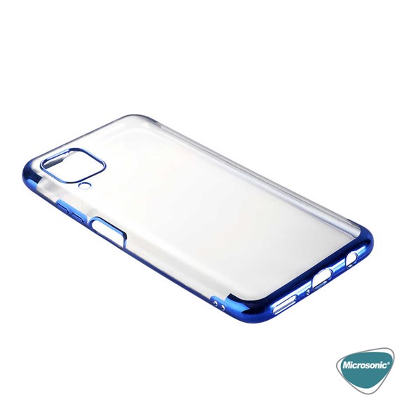 Microsonic Samsung Galaxy A12 Kılıf Skyfall Transparent Clear Mavi 4