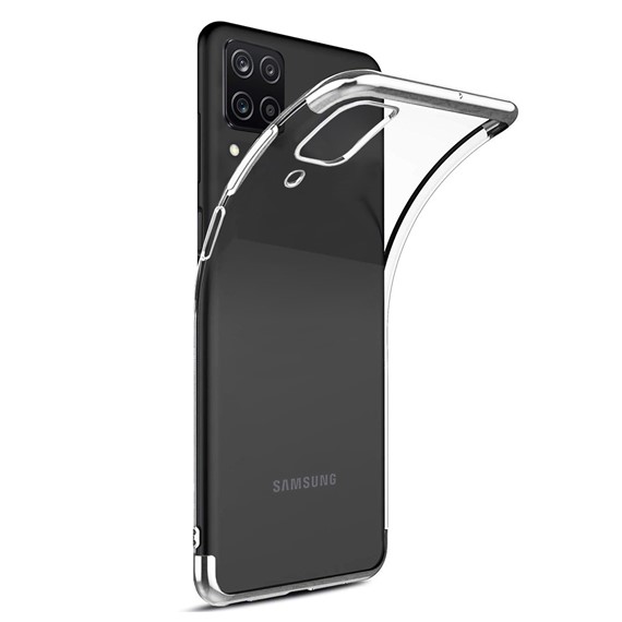 Microsonic Samsung Galaxy A12 Kılıf Skyfall Transparent Clear Gümüş 2