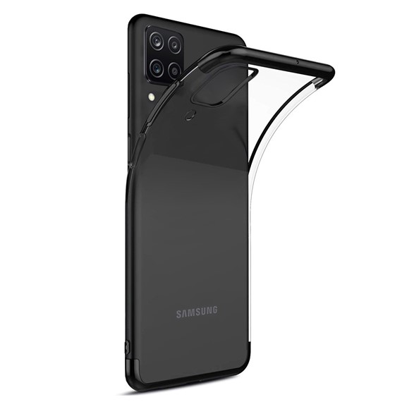 Microsonic Samsung Galaxy A12 Kılıf Skyfall Transparent Clear Siyah 2
