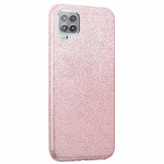 Microsonic Samsung Galaxy A12 Kılıf Sparkle Shiny Rose Gold 2