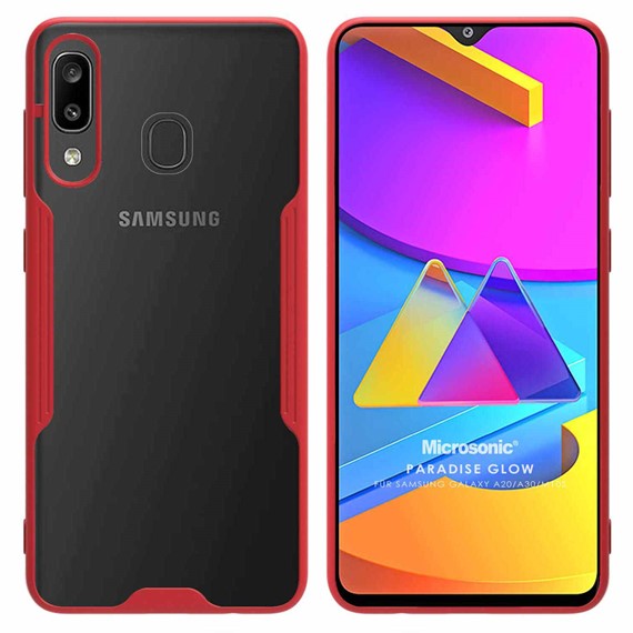 Microsonic Samsung Galaxy M10S Kılıf Paradise Glow Kırmızı 1