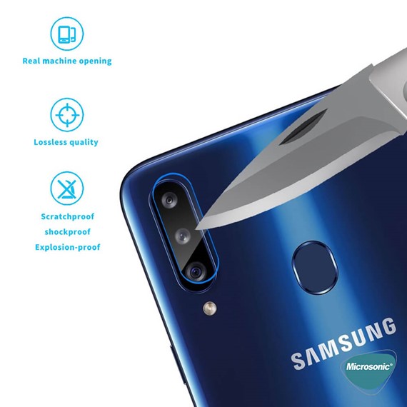 Microsonic Samsung Galaxy A20s Kamera Lens Koruma Camı 3