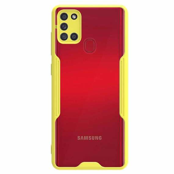 Microsonic Samsung Galaxy A21S Kılıf Paradise Glow Sarı 2