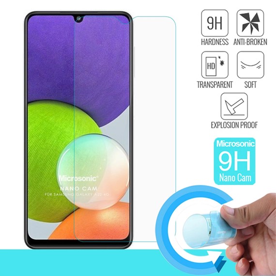 Microsonic Samsung Galaxy A22 4G Nano Glass Cam Ekran Koruyucu 1