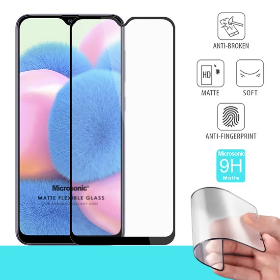 Microsonic Samsung Galaxy A30s Seramik Matte Flexible Ekran Koruyucu Siyah 1