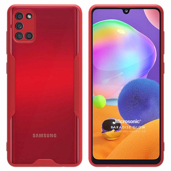 Microsonic Samsung Galaxy A31 Kılıf Paradise Glow Kırmızı 1