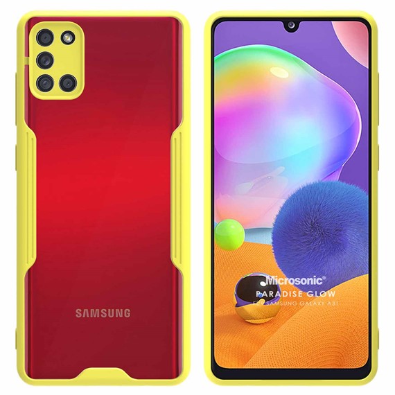 Microsonic Samsung Galaxy A31 Kılıf Paradise Glow Sarı 1