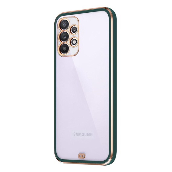 Microsonic Samsung Galaxy A32 4G Kılıf Laser Plated Soft Koyu Yeşil 2