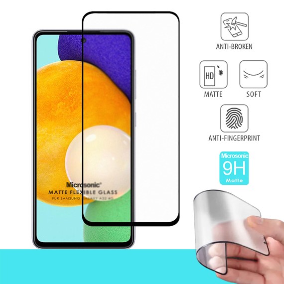 Microsonic Samsung Galaxy A32 4G Seramik Matte Flexible Ekran Koruyucu Siyah 1